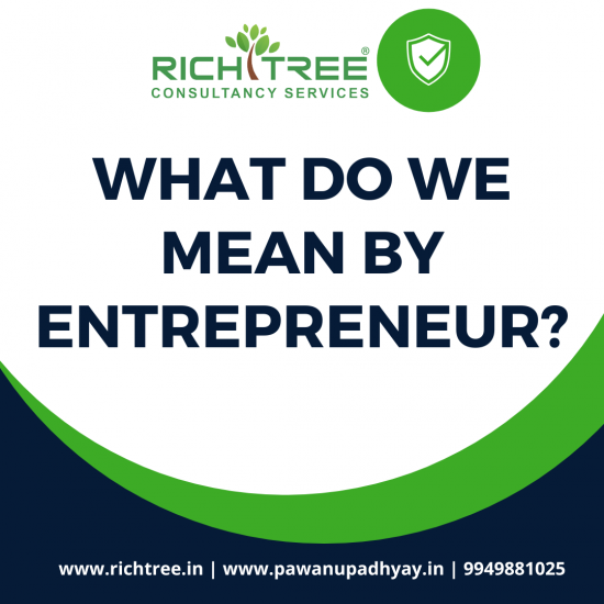 What do we mean by Entrepreneur?